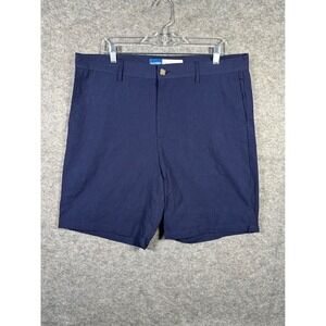 Old Navy Mens 38 Navy Blue‎ Seersucker Casual Chino Shorts 9" Inseam